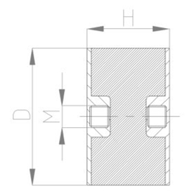 JNDE型<a href='http://www.wandamenye.cn' target='_blank'><u>橡膠減震器</u></a>結(jié)構(gòu)
